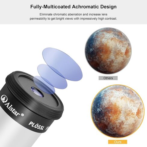 Alstar 1.25 Inch Plossl Telescope Eyepiece Set - 8mm 15mm 40mm Fully Multicoated Optical Lens for 1.25inch Astronomic Telescope and Astronomy Filters - 4 Element Plossl Design in Saudi Arabia