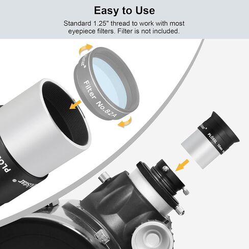 Alstar 1.25 Inch Plossl Telescope Eyepiece Set - 8mm 15mm 40mm Fully Multicoated Optical Lens for 1.25inch Astronomic Telescope and Astronomy Filters - 4 Element Plossl Design in Saudi Arabia