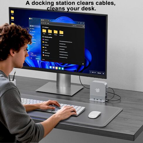Reborn Mac Mini M4 Dock & Case Black | 5-port USB-C HUB مع 5G 3* USB-A 3.0 ، SD TF 3.0 CARD Reader | نقل البيانات عالي السرعة واتصال متعدد الأجهزة لنظام التشغيل Mac Mini M4 و M4 Pro 2024 in Kuwait