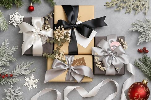 LASOIE-حزمة شريط الساتان، أشرطة زينة الحفلات، ديكور الزفاف، أقواس الشريط للشعر، زينة شريط عيد الميلاد، زينة حفلة عيد الميلاد، شريط لتغليف الهدايا، لون أحمر اللون-38 مم - 1-1/2 بوصة in Kuwait