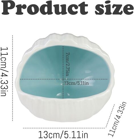 WishLotus Ceramic Hamster Hideout, Adorable Sea Shell Shaped Hamster House, Large-Opening Small Animal Hideout, Small Animal Hideout Habitat Decor for Dwarf Hamsters Gerbils Chinchilla in Saudi Arabia