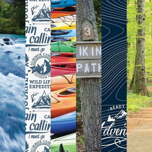 Paper House Productions 12" x 12" 9-Sheet Decorative Double Sided Paper Pack for Scrapbooking and Crafts - Camp Out in Saudi Arabia