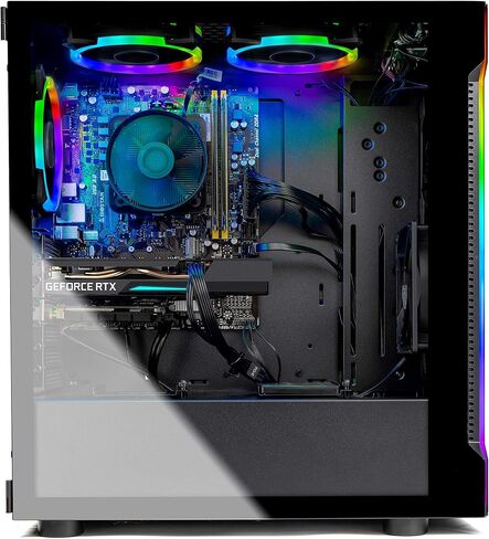 Skytech O11 Vision Gaming PC سطح مكتب ، Ryzen 7 9800x3d 4.7 GHz (5.2 GHz Turbo Boost) ، AMD RX 9070 XT 16GB GDDR6 ، 2TB GEN4 NVME SSD ، 32GB DDR5 RAM 6000 RGB ، 850W GOLD ATX 3.0 PSU ، WI-FI ، WIN 11 in Saudi Arabia