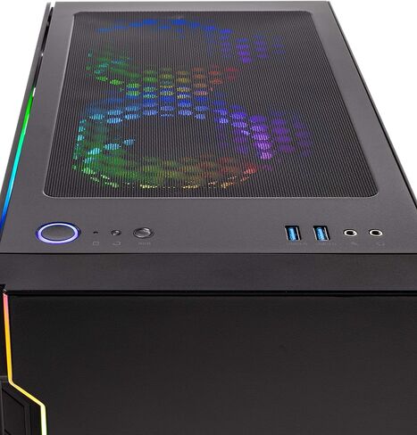 Skytech O11 Vision Gaming PC سطح مكتب ، Ryzen 7 9800x3d 4.7 GHz (5.2 GHz Turbo Boost) ، AMD RX 9070 XT 16GB GDDR6 ، 2TB GEN4 NVME SSD ، 32GB DDR5 RAM 6000 RGB ، 850W GOLD ATX 3.0 PSU ، WI-FI ، WIN 11 in Saudi Arabia