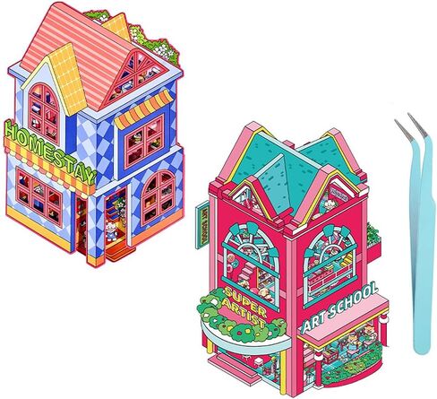 20 مجموعة DIY ثلاثية الأبعاد ملصقات مع كتاب المواد ، مشهد ملصق DIY المرح للمراهقين البالغين ، مجموعة غنية من ملصقات الفضاء ثلاثية الأبعاد وكمبيوتر محمول للتخزين ، الإغاثة مرور الوقت in Kuwait
