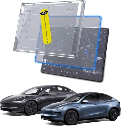 Tesla New Model y Juniper & Model 3 (2024–2025) شاشة واقي الشاشة غير اللامع/لا وهج وبصمة-موديل جديد y Juniper ، مضاد للهراء وخالي من اللطخة للشاشات الأمامية/الخلفية [2-pack] in Kuwait