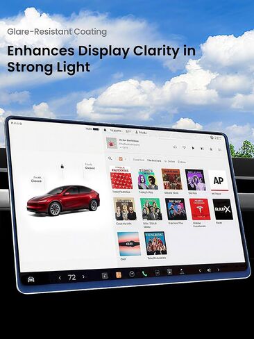 Tesla New Model y Juniper & Model 3 (2024–2025) شاشة واقي الشاشة غير اللامع/لا وهج وبصمة-موديل جديد y Juniper ، مضاد للهراء وخالي من اللطخة للشاشات الأمامية/الخلفية [2-pack] in Kuwait