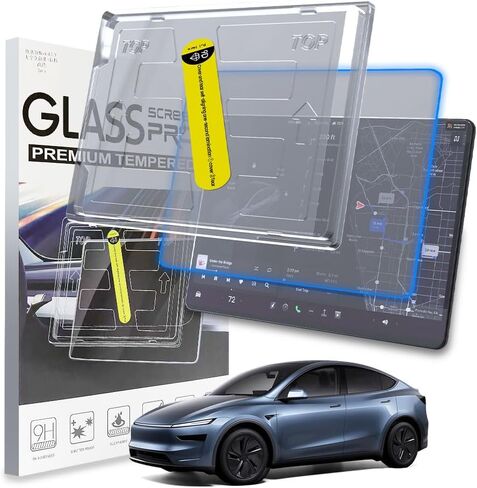 Tesla New Model y Juniper & Model 3 (2024–2025) شاشة واقي الشاشة غير اللامع/لا وهج وبصمة-موديل جديد y Juniper ، مضاد للهراء وخالي من اللطخة للشاشات الأمامية/الخلفية [2-pack] in Kuwait