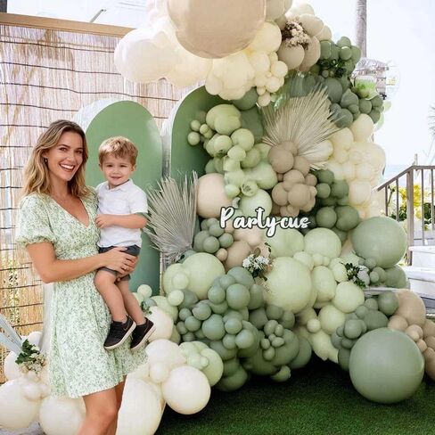 غبار بالون أخضر اللون الأصفر الأصفر إكليل مزدوج الباستيل باستيل فاتح أصفر ضباب أخضر خوخ البالون القوس طقم العاج أبيض الرمال الوفيع لدب دش دش حفل زفاف الحفل الزفاف in Kuwait