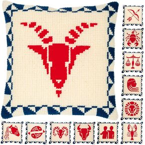 Vervaco Cross Stitch Kits Pillow Pillow Front for Teffervicer مع نمط على القطن والخيط 100 ٪ ، 15،75 × بوصة - 40 سم ، حصان in Saudi Arabia