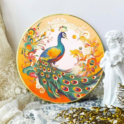 ERSENNQW Tiger in The Flower Cloisonne Painting DIY Craft Kit of Adult Unique Gifts for Artists and Cloisonne Art Beginners Diameter 11.8 in in Saudi Arabia