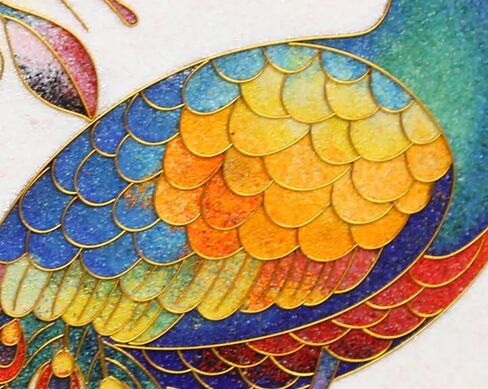 ERSENNQW Tiger in The Flower Cloisonne Painting DIY Craft Kit of Adult Unique Gifts for Artists and Cloisonne Art Beginners Diameter 11.8 in in Saudi Arabia
