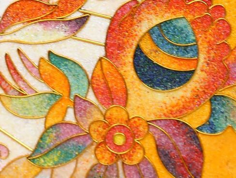 ERSENNQW Tiger in The Flower Cloisonne Painting DIY Craft Kit of Adult Unique Gifts for Artists and Cloisonne Art Beginners Diameter 11.8 in in Saudi Arabia