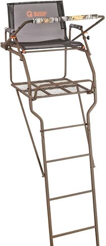 Guide Gear Ultra Comfort 18 'Ladder Tree Stand لصيد مقعد الصيد ، وملحقات معدات معدات الصيد كامو in Saudi Arabia