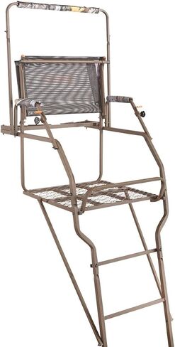 Guide Gear Ultra Comfort 18 'Ladder Tree Stand لصيد مقعد الصيد ، وملحقات معدات معدات الصيد كامو in Saudi Arabia