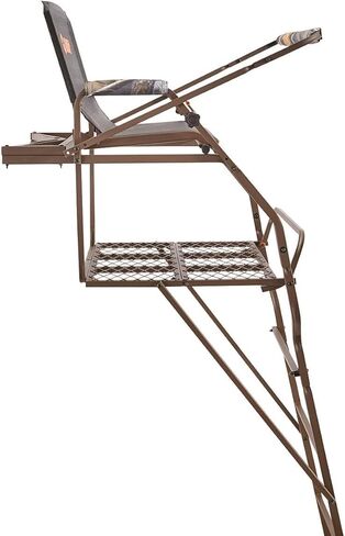 Guide Gear Ultra Comfort 18 'Ladder Tree Stand لصيد مقعد الصيد ، وملحقات معدات معدات الصيد كامو in Saudi Arabia