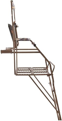 Guide Gear Ultra Comfort 18 'Ladder Tree Stand لصيد مقعد الصيد ، وملحقات معدات معدات الصيد كامو in Saudi Arabia