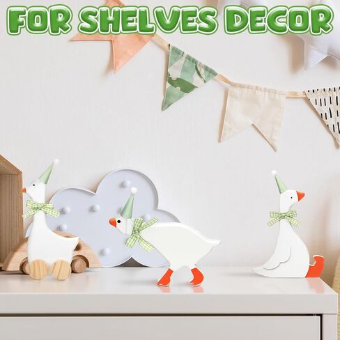 3 Set One Silly Goose Birthday Decorations 6 Inch Silly Goose Birthday Table Centerpieces Pink Funny 1st Party Supplies Wooden Geese Push Pull Figurine Shelf Table Decor for Baby Shower Photo Prop in Saudi Arabia