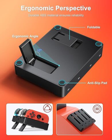 [Switch1/2 Universal] شاحن تحكم ، Fyoung شحن Dock لـ Nintendo Switch 2 ، قاعدة الشاحن المحمولة Staion For Joy Con 2 منظمة عرض عرض مع سلك شحن USB Type-C in Saudi Arabia