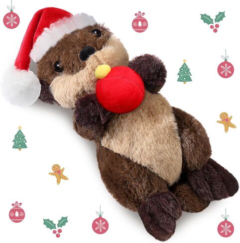 Sea Otter Stuffed Animal Plush Floating River Otter Cute Plushie Toys Stuffed Animal Girlfriend Boyfriend Ocean Birthday Mother Day Plush for Mom Gift(Heart) in Saudi Arabia