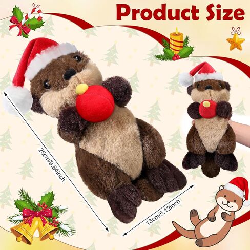 Sea Otter Stuffed Animal Plush Floating River Otter Cute Plushie Toys Stuffed Animal Girlfriend Boyfriend Ocean Birthday Mother Day Plush for Mom Gift(Heart) in Saudi Arabia