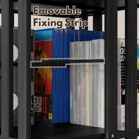 360° Rotating Bamboo CD/DVD Shelf - 6-Tier Space-Saving Media Storage Cabinet for Movies, Organizer with Super Compact Design in Saudi Arabia
