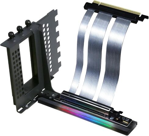 PCIe X16 GEN5 Riser Cable with GPU Vertical Mount Bracket PCIe 5.0 for Future RTX5090 (White Bracket) in Saudi Arabia