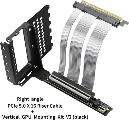 PCIe X16 GEN5 Riser Cable with GPU Vertical Mount Bracket PCIe 5.0 for Future RTX5090 (White Bracket) in Saudi Arabia