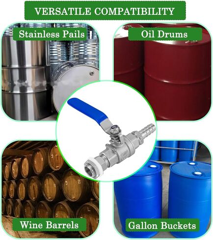 1/2 "NPT Homebrew Ball Valve Kit-الفولاذ المقاوم للصدأ 304 الحاجز بدون لحام لغلاية تخمير المنزل ، أو تون هريس ، أو حزامات خزان المياه (صمام واحد) in Kuwait