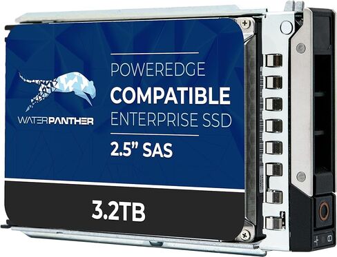Panther Water 800GB SAS 12GBPS 2.5 بوصة × 15 مم SSD في 14G/15G/16G صينية متوافقة مع خوادم Dell PowerEdge 0xcrdv 0y2m2r R340 R640 R450 R650 C6600 NX440 T440 (Reneded) in Kuwait