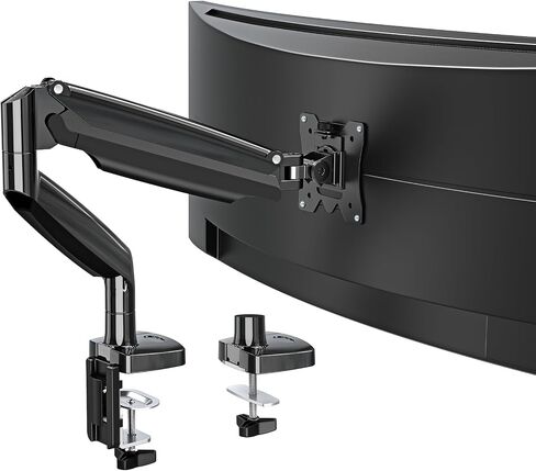MOUNTUP Heavy Duty Monitor Arm for 49 inches, 44 lbs Curved Screens, Ultrawide Single Monitor Desk Mount, Monitors Stand for Samsung Odyssey G9 and More, VESA Mount with Clamp & Grommet Base in Saudi Arabia
