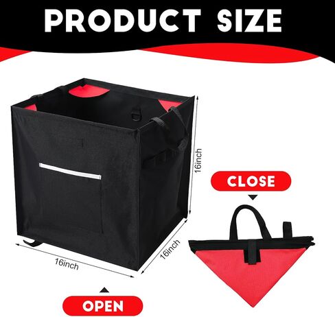 Throw Line Cube Bag - Easy Folding Arborist Throw Line Storage Portable Climbing Rope Organizer Box for Tree Work Outdoor Rope Accessories, Black in Saudi Arabia