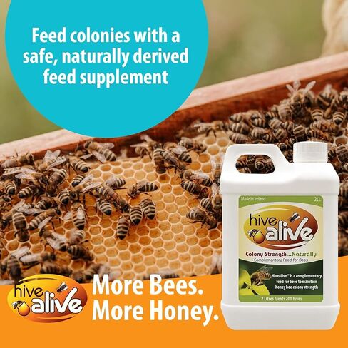 Liquid Concentrate Bee Feed Supplement - Honey Bee Liquid Food Stimulant - Beekeeping Fall Spring Feeding Enhancer, Lowers Winter Mortality, Boost Gut Health, Colony Size - 100 ml, 10 Hives in Saudi Arabia