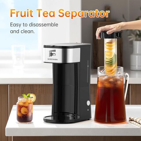 صانع شاي القهوة المثلج مع سلة مرشح قابلة لإعادة الاستخدام ، 3 إبريق كيو تي ، وآلة شاي وتناول القهوة المثلجة ، وصناع الشاي للشاي المثلج ، والخشورات ، والليمون والمياه المنكهة ، وقوة المشروب القابل للتعديل ، والأسود والفضي in Kuwait