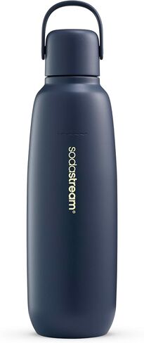 SodaStream - Fizz & Go Cool Bottle | Stainless Steel Carbonating Water Bottle | Keeps Drinks Cold 12 Hrs | Cupholder Friendly | Compatible with Pink CO2 cylinder machines | Sand color | 30.4 oz in Saudi Arabia
