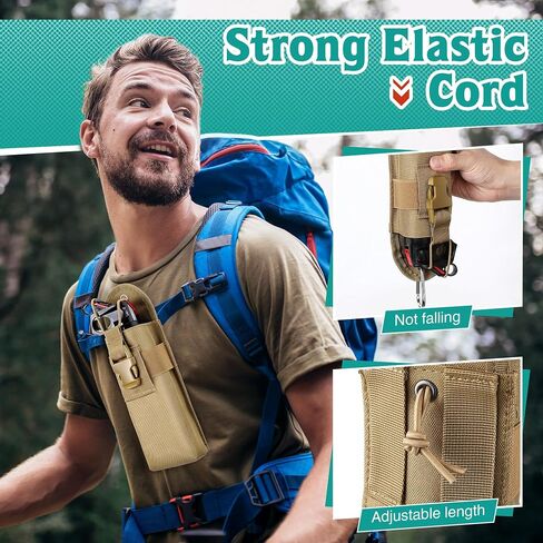 Bear Spray Holster with Quick Release Buckle (Spray Not Included), Nylon Holster with Hook & Loop for 7.9 & 9.2fl Oz Canister, Portable Pouch & Elastic Cord Design for Hiking, Camping, Outdoor in Saudi Arabia