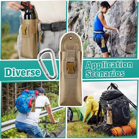Bear Spray Holster with Quick Release Buckle (Spray Not Included), Nylon Holster with Hook & Loop for 7.9 & 9.2fl Oz Canister, Portable Pouch & Elastic Cord Design for Hiking, Camping, Outdoor in Saudi Arabia