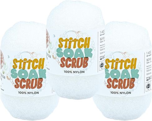(3 عبوة) Lion Brand Yarn Stitch Soak Scrub Scrub Nyn For Harps ، الياقوت in Kuwait