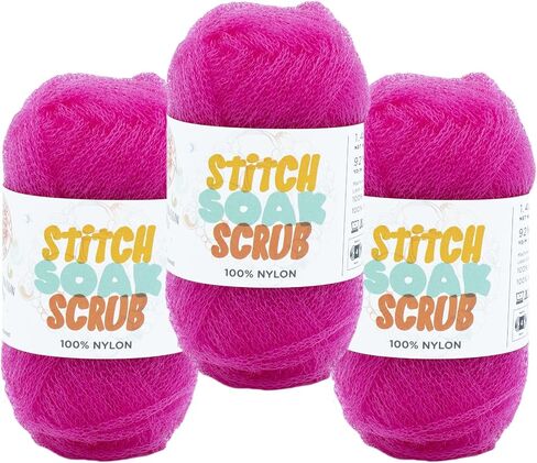 (3 عبوة) Lion Brand Yarn Stitch Soak Scrub Scrub Nyn For Harps ، الياقوت in Kuwait