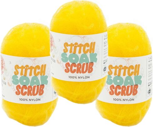 (3 عبوة) Lion Brand Yarn Stitch Soak Scrub Scrub Nyn For Harps ، الياقوت in Kuwait