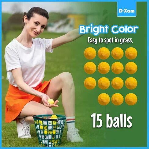 D-Xam Foam Golf Balls Bulk Practice Golf Ball Multicolor 41mm Soft | شعور طويل الأمد وواقعي | استخدام طيران محدود في الداخل في الهواء الطلق التدريب على الفناء الخلفي in Kuwait