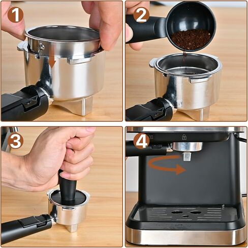 Espresso Machine 20 Bar, Coffee Maker with grinder 20 Grind Settings,Coffee Machine w/Milk Frother & Touchscreen, Professional Home Espresso Maker for Latte Cappuccino in Saudi Arabia