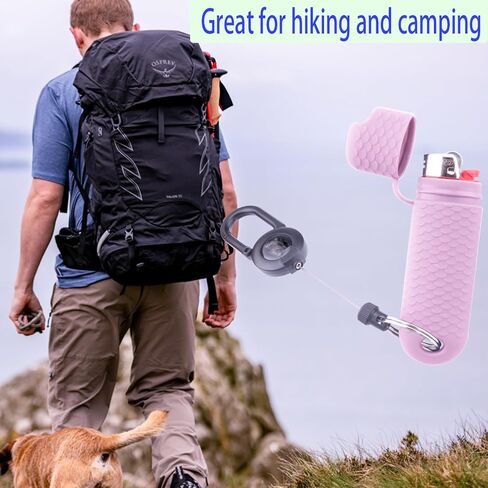 2 Pcs Waterproof Lighter Case Cover Holder for BIC Regular Lighters Sleeve Type J6 Outdoor Survival Multipurpose Seal Lighter Pouchfor Hiking and Camping (Gray) in Kuwait