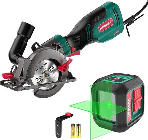 Hychika Laser Level 360 تسوية ذاتية ، أداة Lazer Leveler 50 قدمًا ، مستوى Lazer Green Cross للتعليق على الصور ، البلاط ، الديكور والبناء الداخلي/الخارجي ، البطارية والطابع L L-BRACKET in Kuwait