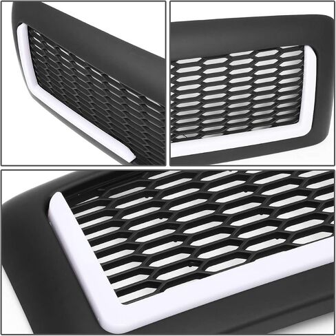 DNA MOTORING GRF-LB-006-MBK-2 Vertical Fence Front Bumper Grille Grill w/LED DRL Compatible with 02-05 Ram 1500/03-05 Ram 2500 3500, Matte Black in Saudi Arabia