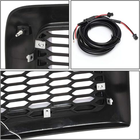 DNA MOTORING GRF-LB-006-MBK-2 Vertical Fence Front Bumper Grille Grill w/LED DRL Compatible with 02-05 Ram 1500/03-05 Ram 2500 3500, Matte Black in Saudi Arabia
