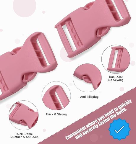 4 Pcs Light Grey Side Release Plastic Buckles 3/4 Inch (20mm) - Heavy Duty Quick Clips for Backpack Strap Replacement Repair, Webbing Straps, Dog Collar Buckle, Wide Paracord, Survival Bracelet in Saudi Arabia