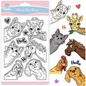 GLOBLELAND Highland Cattle Clear Stamps for Scrapbooking Housework Highland Cattle Silicone Stamps Funny Animals Transparent Stamp for Card Making DIY Embossing Journaling in Saudi Arabia