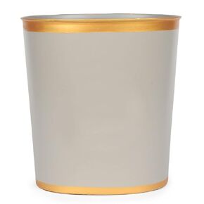 سلة النفايات الزخرفية في استوديو Jaye ، يمكن لسلسلة القمامة الحمام ، سلة القمامة البيضاوية ، صندوق القمامة المعدنية البيضاوية لغرفة النوم ، المكتب ، القمامة الزرقاء للسكن ، القمامة الزرقاء ، ديكور المكتب الذهبي ، 12 "× 10" × 8 " in Kuwait