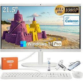 HP 27-inch All-in-One Desktop PC - FHD Display, 13th Generation Intel Core i7-1355U, Intel Iris Xe Graphics, Windows 11 Pro & Microsoft Office Lifetime License (64 GB RAM, 1 TB SSD) in Kuwait